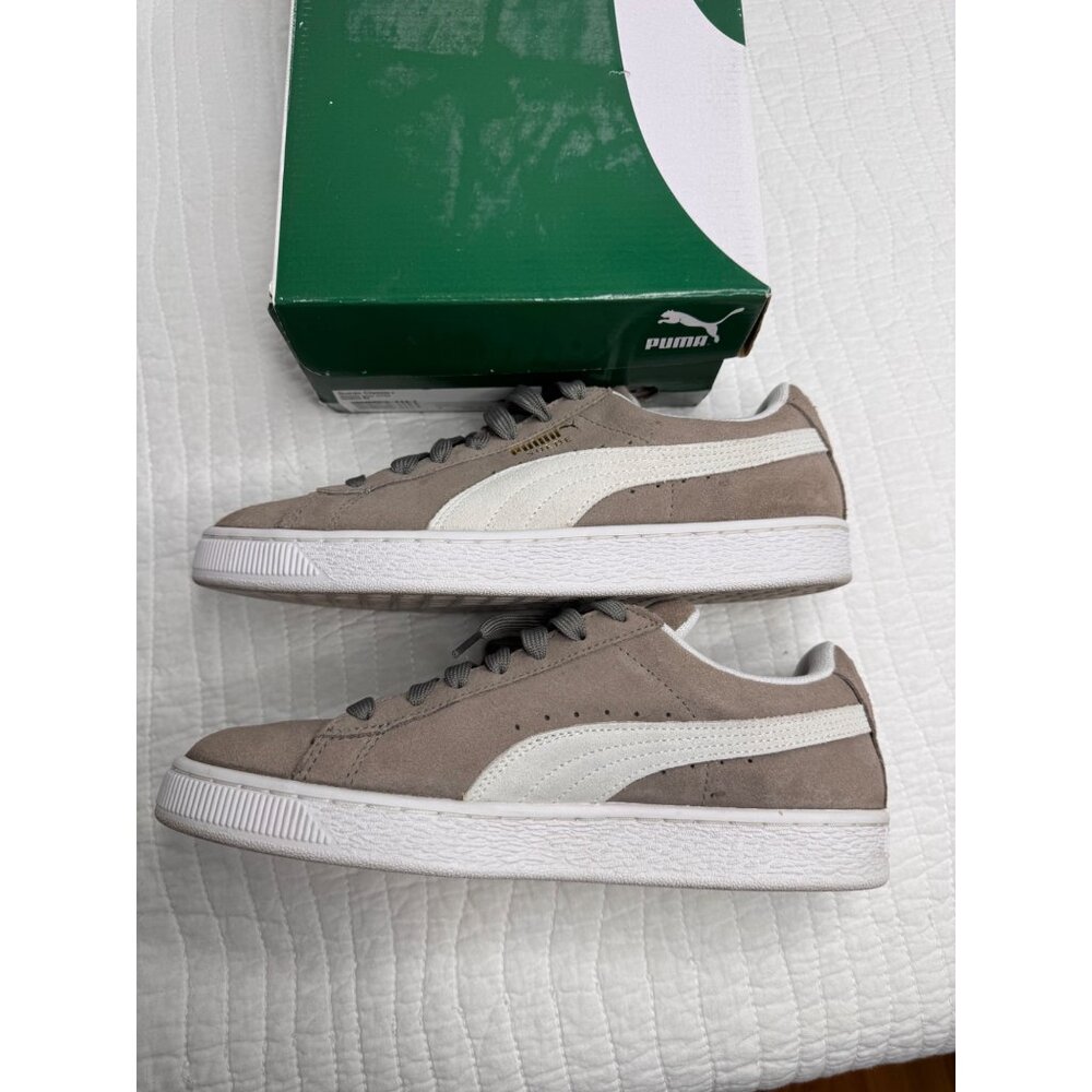 Puma Classic Suede Grey Leather Low Top Lace Up Sneaker Men 7 - Picture 2 of 13